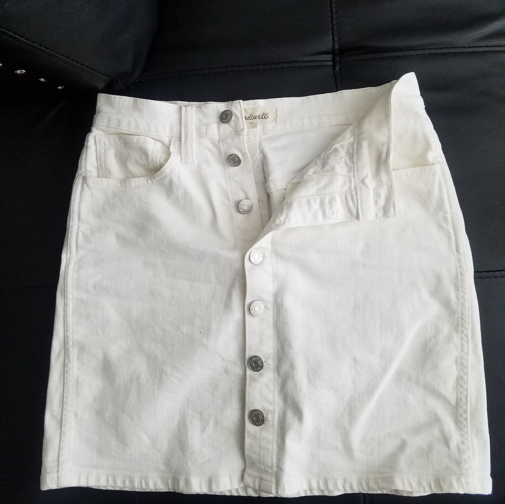 Madewell White Skirt